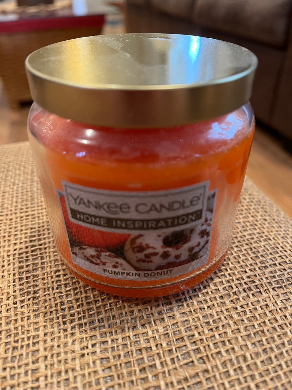 Yankee Candle Pumpkin Donut Jar Candle - Orange, Gold Lid